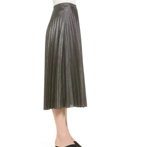 Halogen Metallic Pleat Midi Skirt - Picture 2 of 5